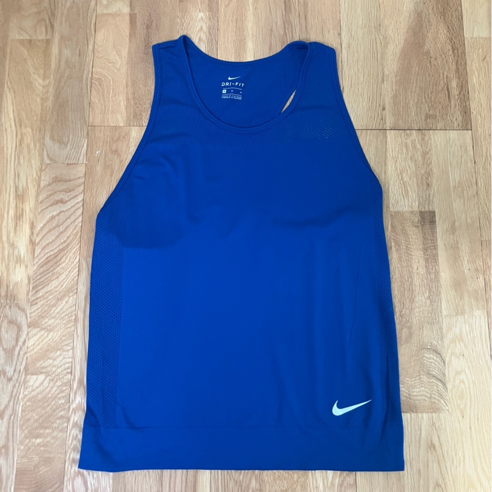 Nike Dri-FIT Mesh Tank Top in Blue